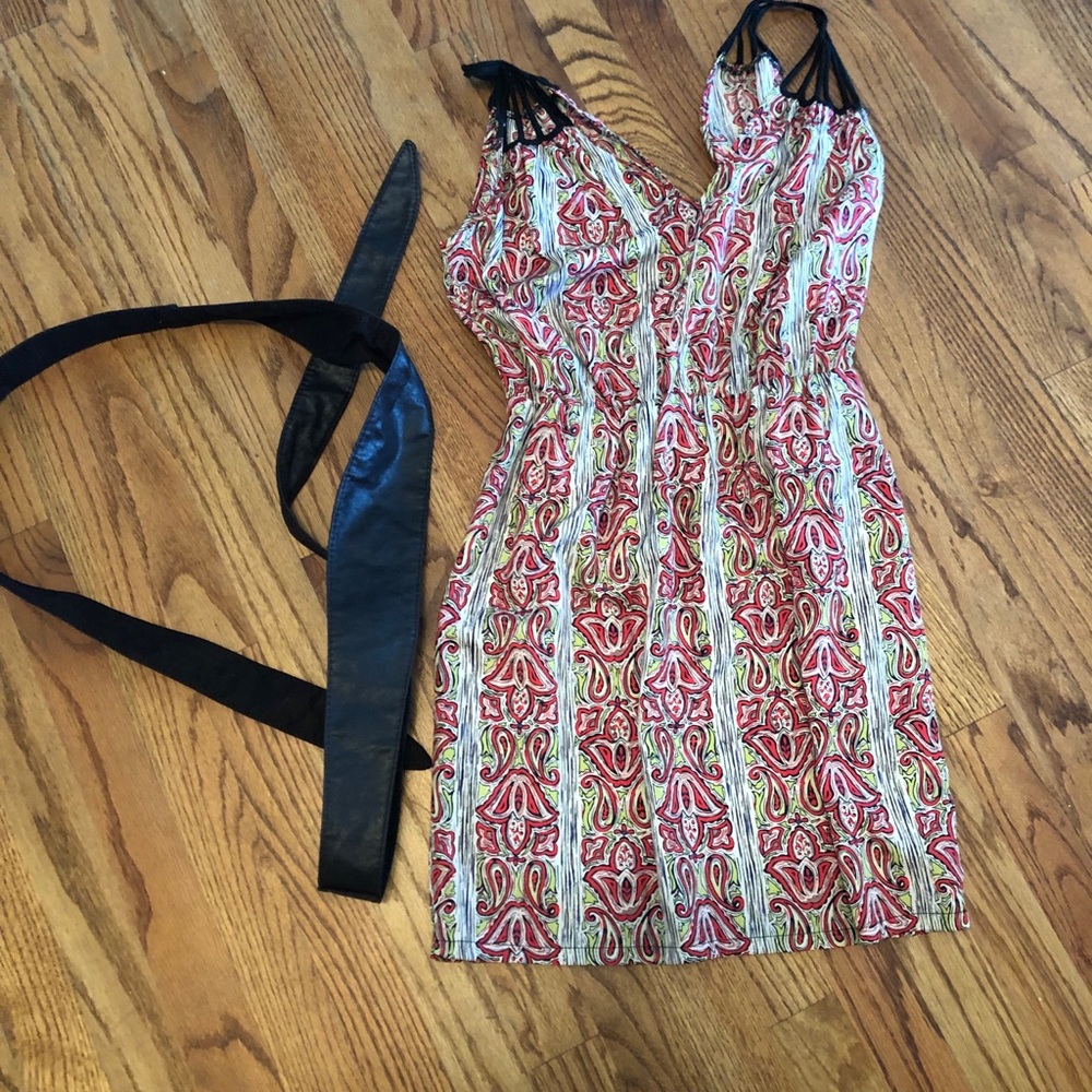 Wish black and red dress with belt